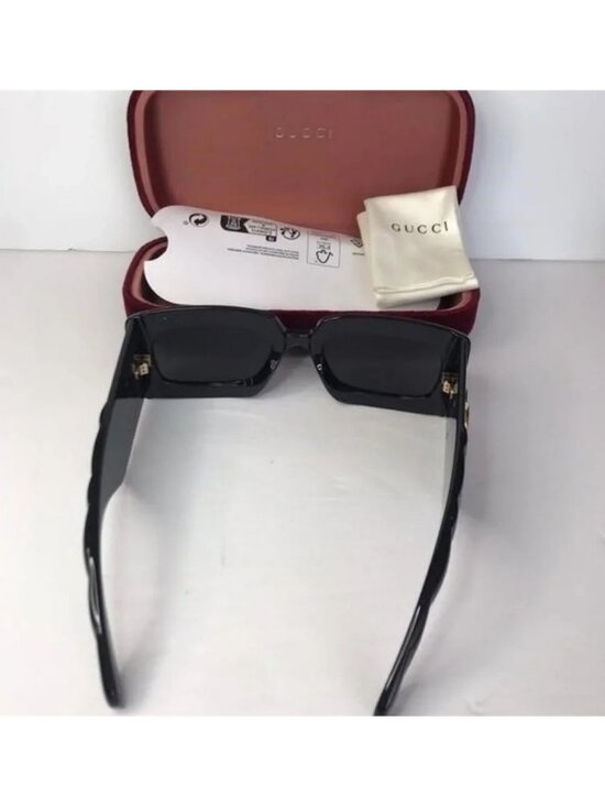 ? - Authentic New Gucci GG0811S 001 Black / Grey Lens main image 12